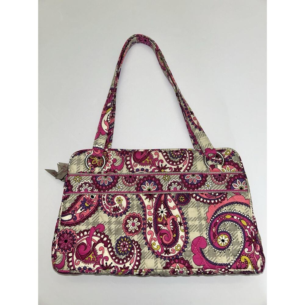 Vera Bradley Retired “Paisley Meets Plaid” Design Quilted Mandy Handbag